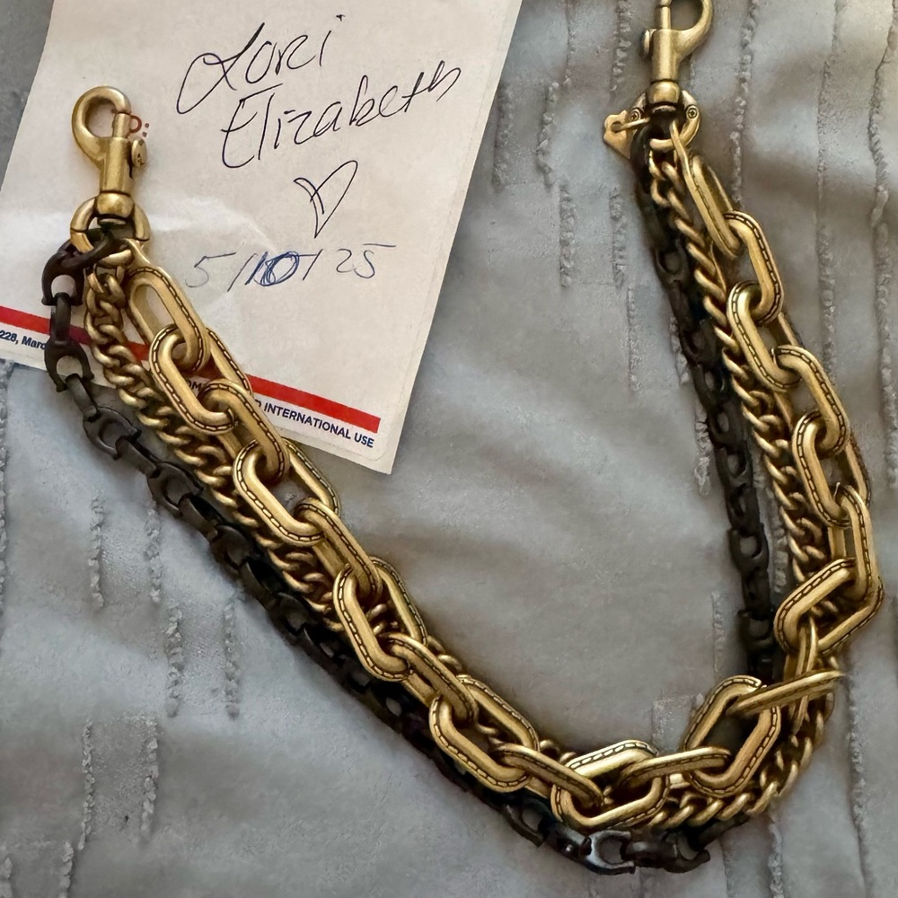 Coach triple chain strap